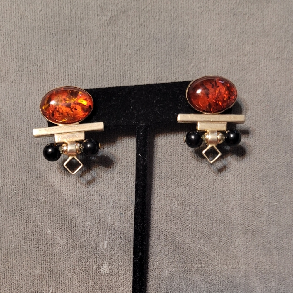 Vintage Tricia's Designer earrings in 14k & Sterling silver